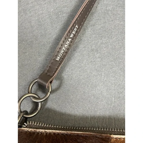 Montana West Crossbody Bag Womens Brown Genuine Leather Hair-On Hide Western - Picture 3 of 16